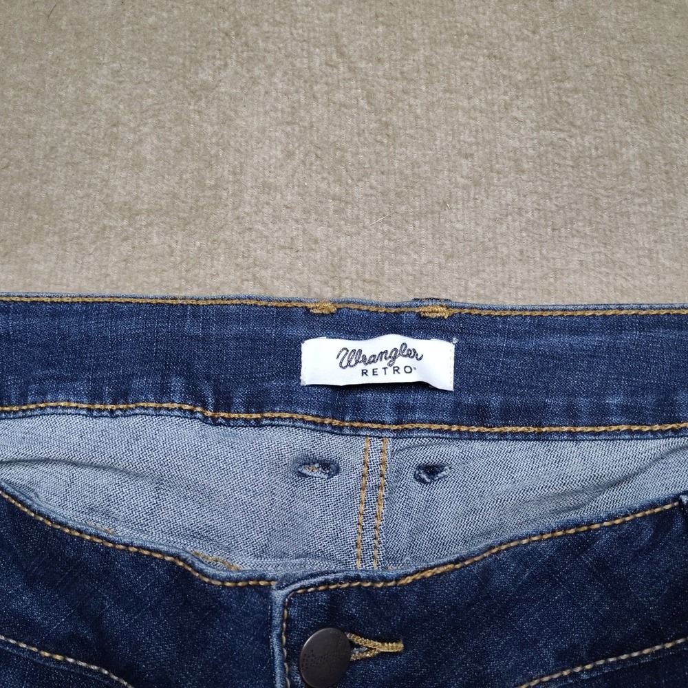 Wrangler Retro Mae Bootcut Jeans Womens 26Wx30 Blue Mid Rise Stretch - Picture 3 of 8